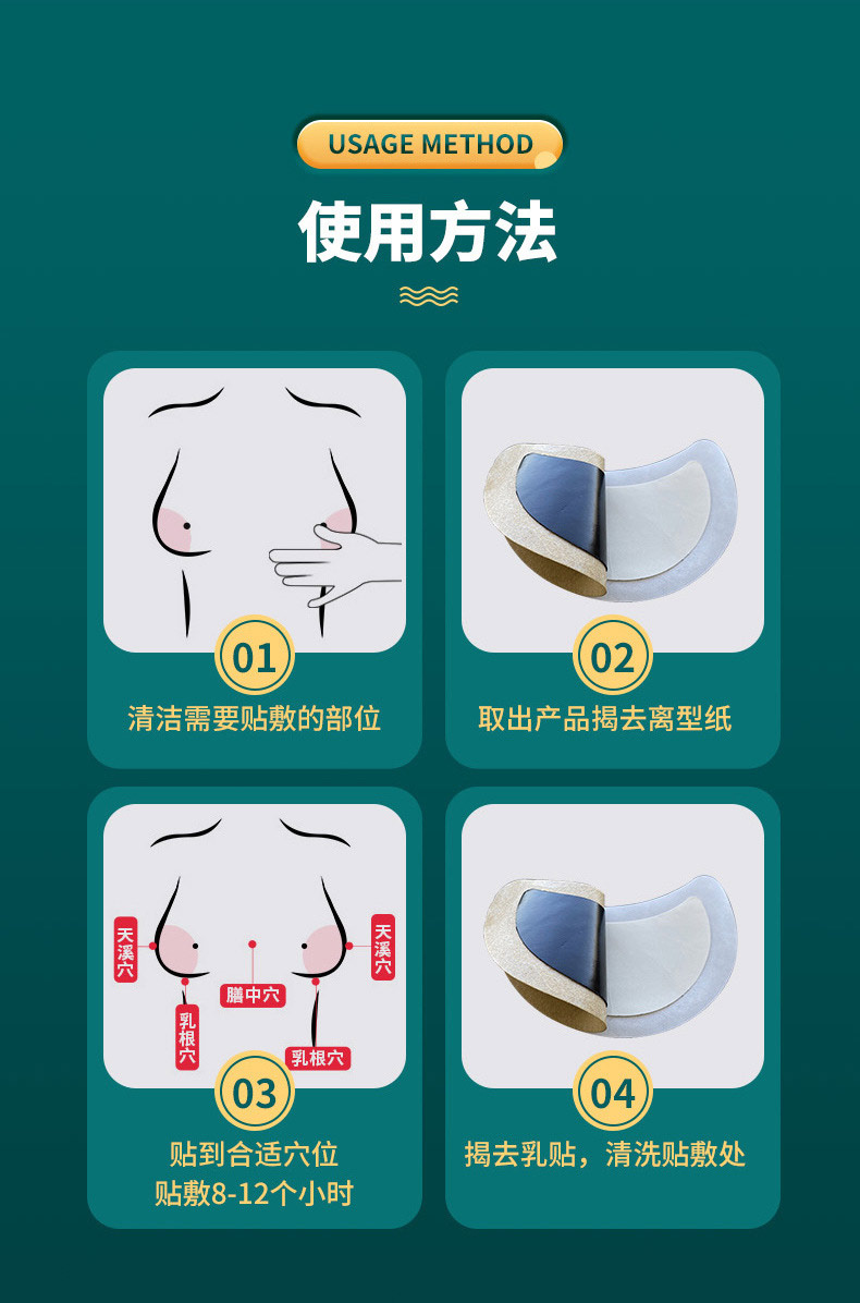 乳腺貼正確貼法圖片-修康藥業(yè)集團